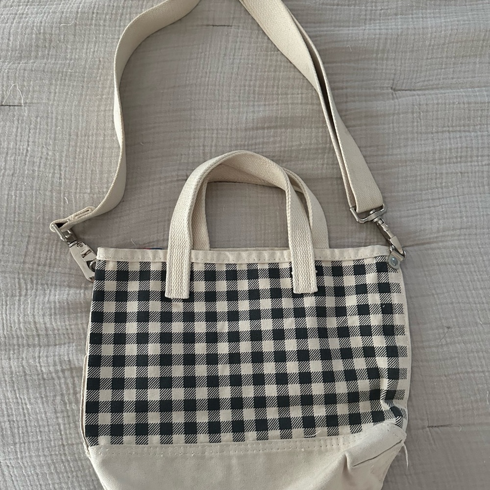 Kule Checkered Canvas Tote Bag